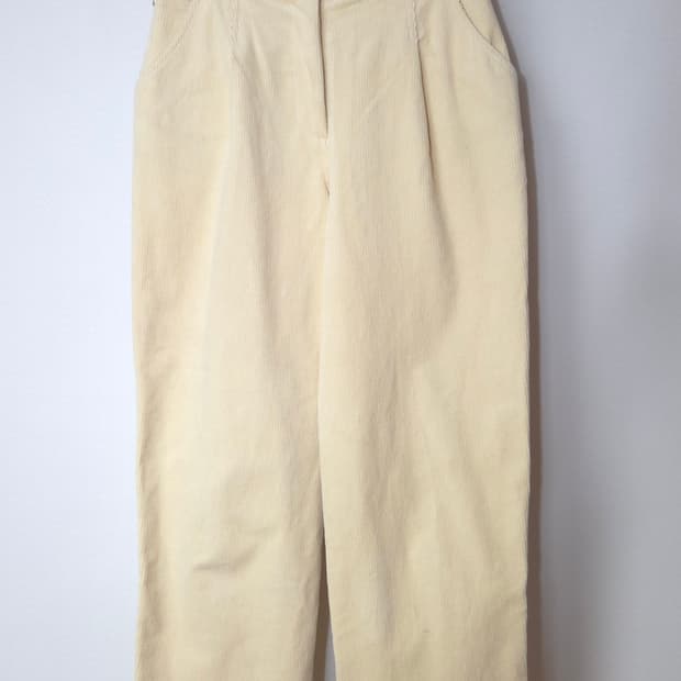 한섬 타임 2022 코듀로이 원핀턱 백밴딩 팬츠 61-90