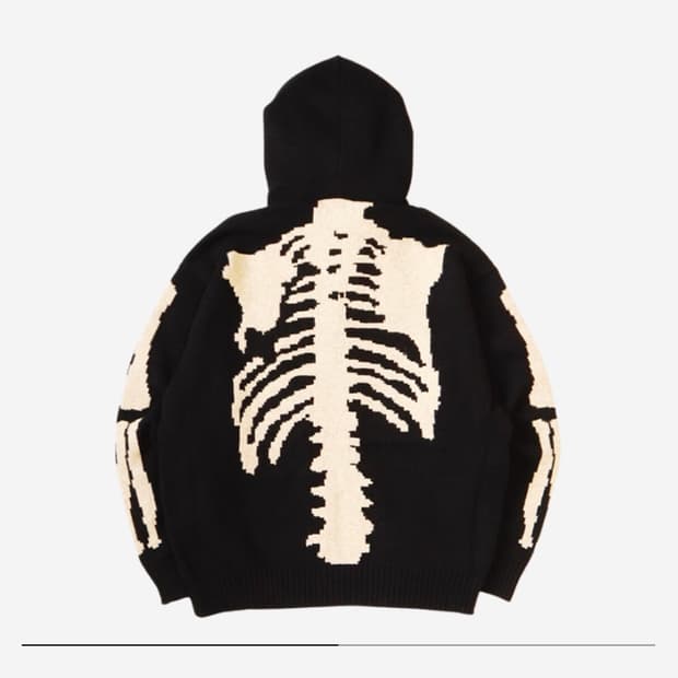 급처) 캐피탈 5G 울 본 후드 스웨터 블랙