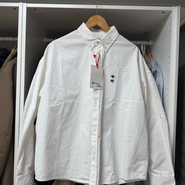 자라 챔피온 셔츠 화이트 (M, 100-105) 한국미발매