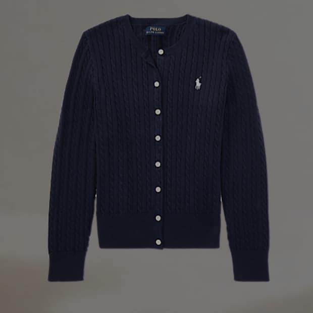 폴로 걸즈 가디건 네이비 L