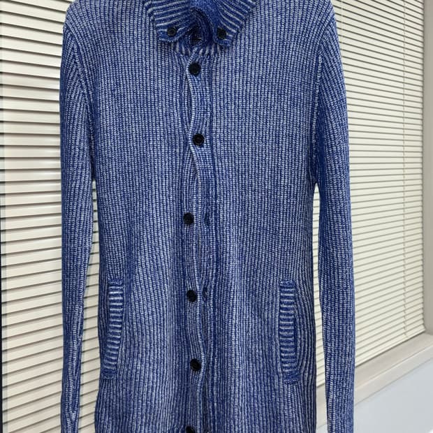 미쉘클랑 하이넥 립 니트 가디건