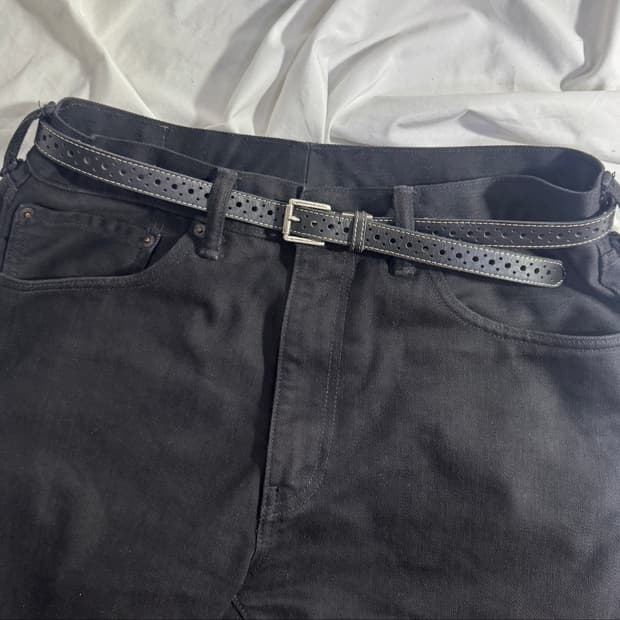 빈티지 펀칭 레더 벨트