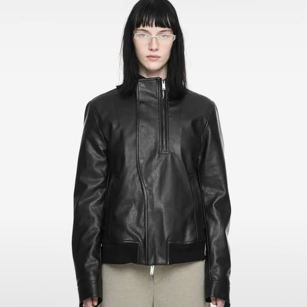 나체 nache RIDER LEATHER SHEARLING JACKET