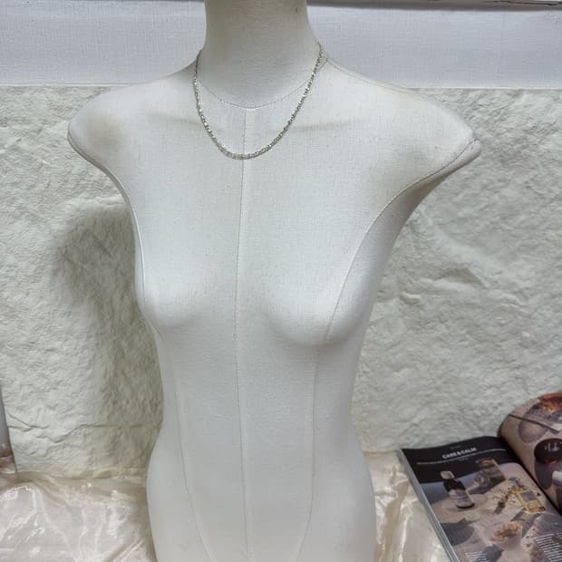 빈티지  마테 실버톤 ICNG 꽈배기 목걸이