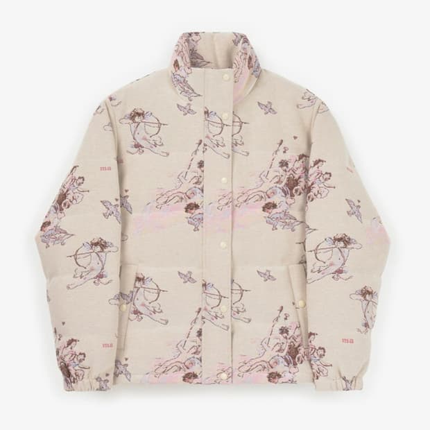 ((12월까지만 판매)) 마블링 엔젤 자카드 패딩 푸퍼