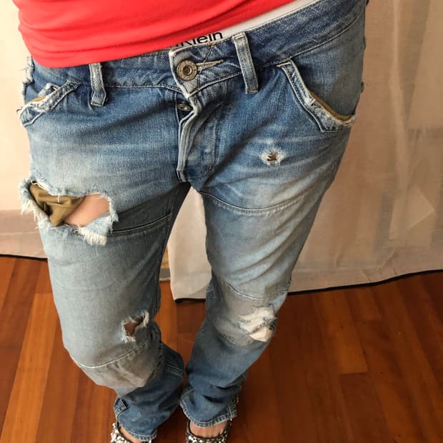 distressed denim pt