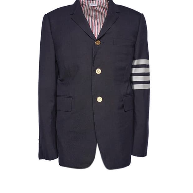 톰브라운 사선완장 울 블레이저 자켓 네이비 (MJC001A)