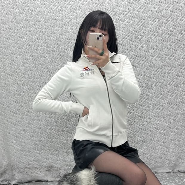 레드불 빈티지 모터사이클 레이싱 스웻 져지 집업 XS C09418