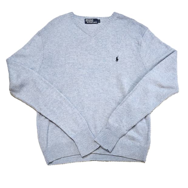 폴로 랄프로렌 램스울 브이넥 니트