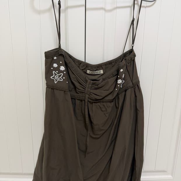 코이세이오 solar stitch sleeveless brown