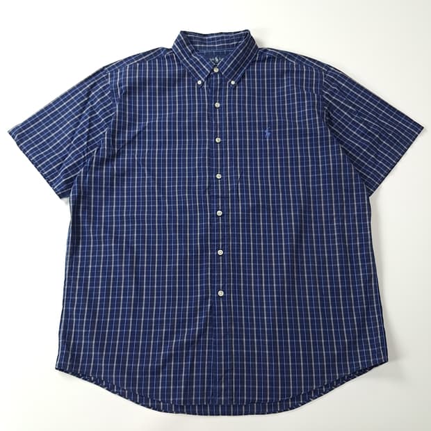 CA690 XL 폴로 커스텀핏 00s 멀티라인 체크 반팔 셔츠 남방