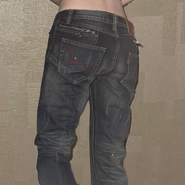 오니츠카타이거x에드윈 슬림핏 청바지 데님