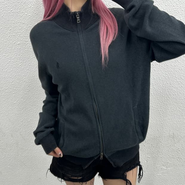 폴로 랄프로렌 블랙포니 차콜 집업 M