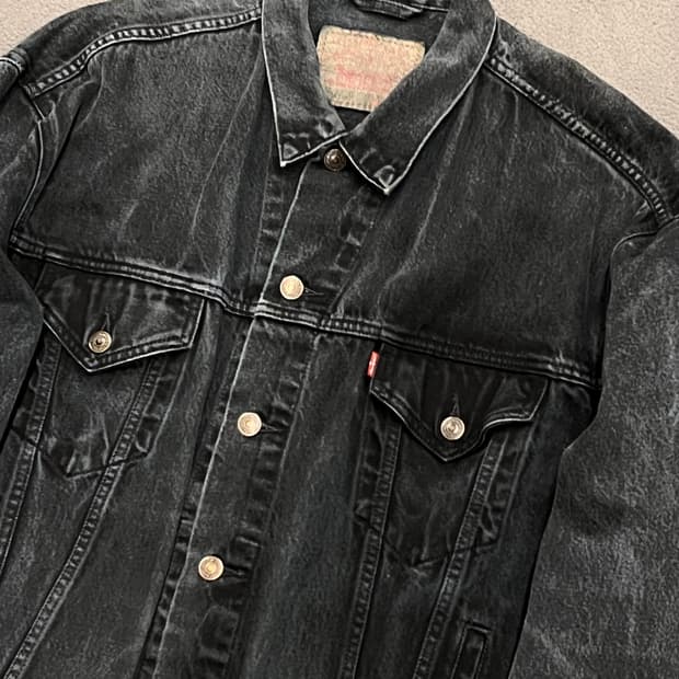 리바이스 빈티지 70503 흑청 트러커 처분 