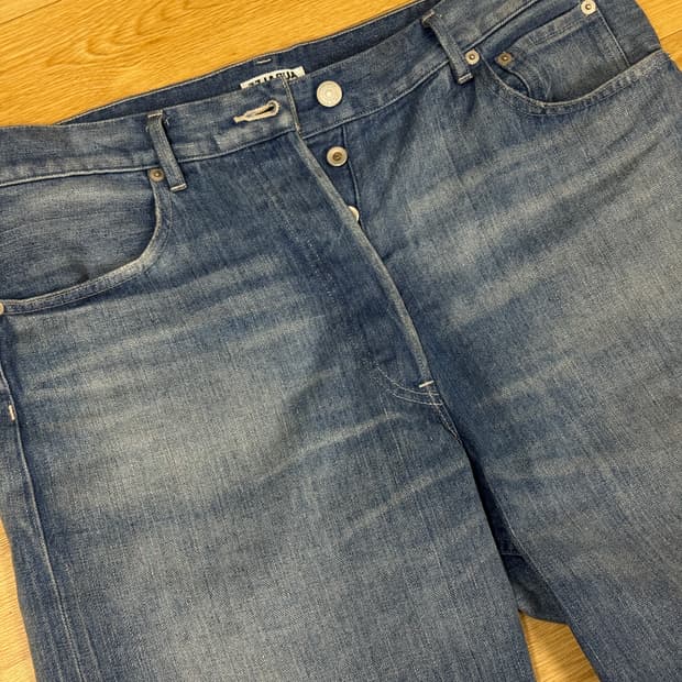 [4] 오라리 25ss 라이트 셀비지 와이드 데님