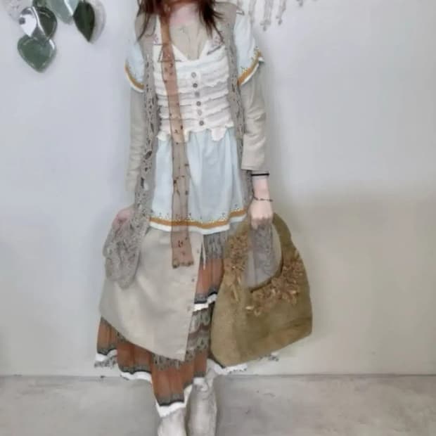 크루빈티지 코디 코디셋 빈티지 세트 히피 수린코디 모리 페어리 하구미