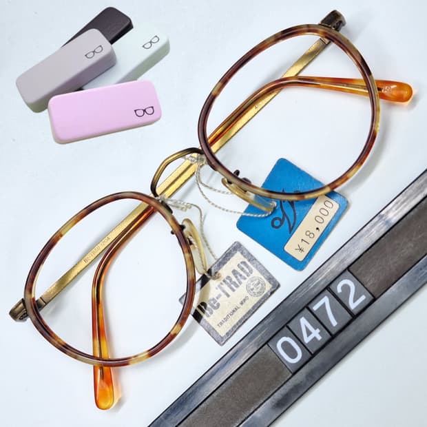 Be-TRAD 1204 안경테 48mm 보스턴 앤티크 골드 일본 빈티지 