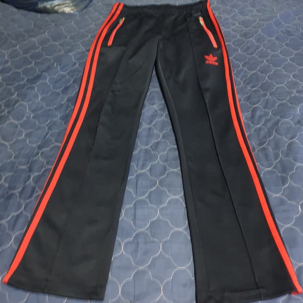 (빈티지) 아디다스 파이어버드 트랙팬츠 네이비 레드 (L)