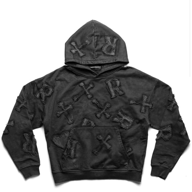 레이서 월드와이드 블랙 패치 후디 xl사이즈