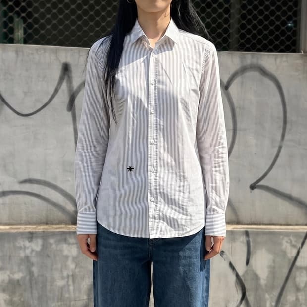 38/ 디올 꿀벌자수 스트라이프 셔츠