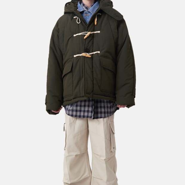 랩 오버 숏 더플 패딩