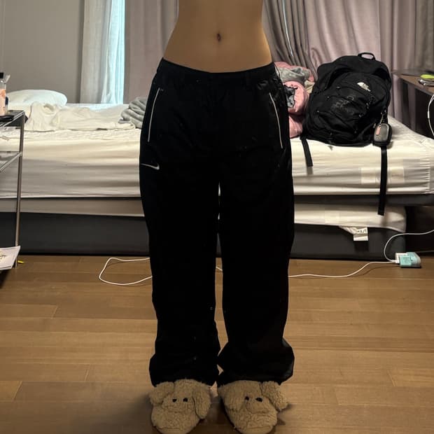 나이키 나일론 와이드 팬츠