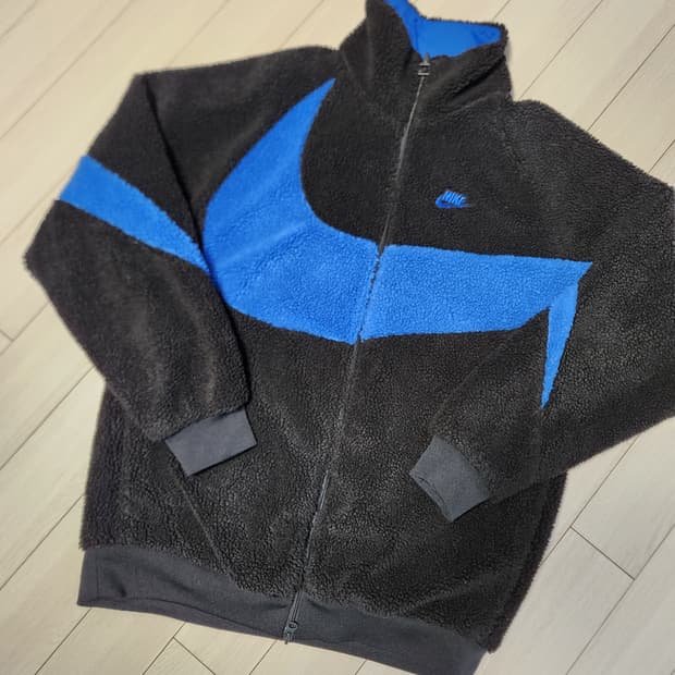 나이키 빅스우시 보아 플리스 풀집 재킷, 스우시 집업 리버시블 양면 자켓