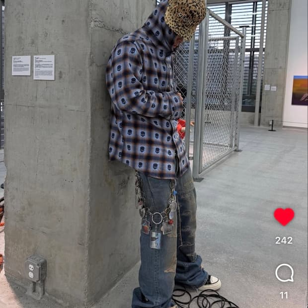 슈프림 넘버나인 플란넬 셔츠 L