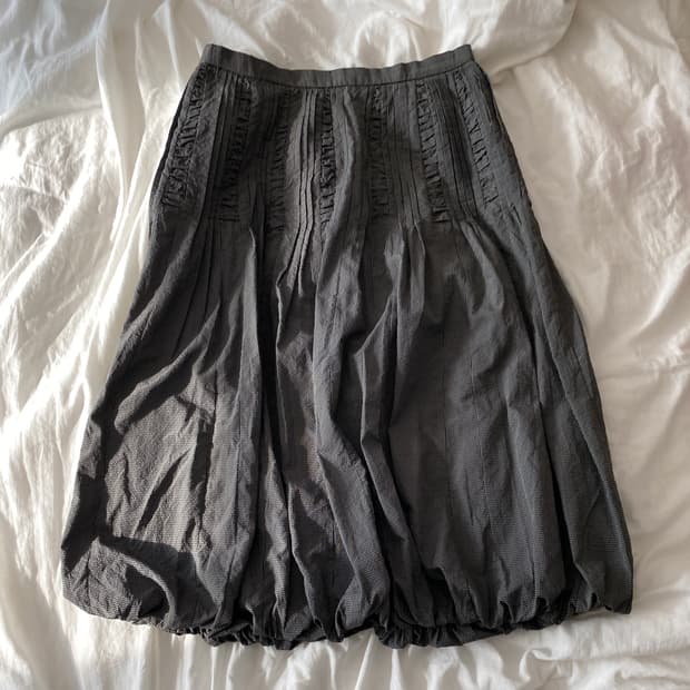 빈티지 벌룬 스커트 / 롱 나일론