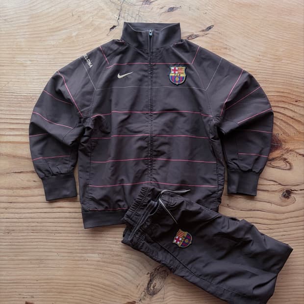 (Nike) 2008-09 FC 바르셀로나 브라운 트랙 자켓 세트