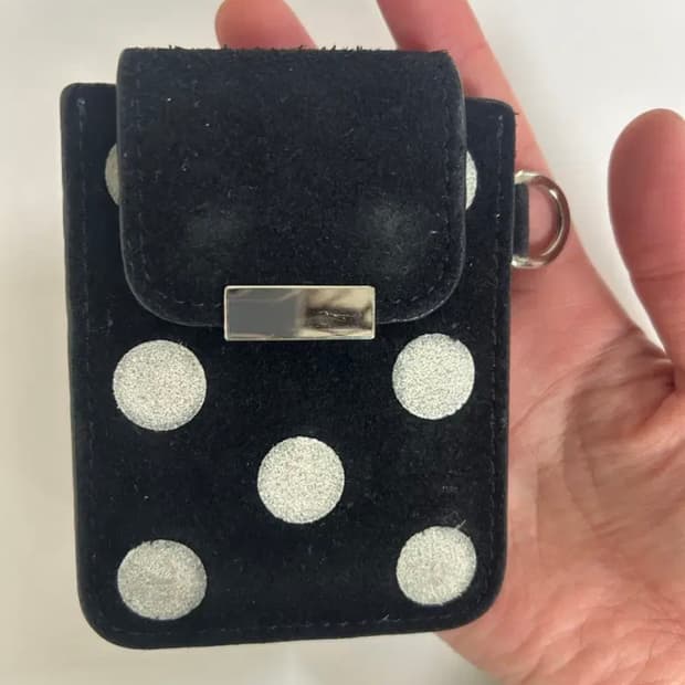 무부우즈 Dot Wallet 블랙 카드지갑