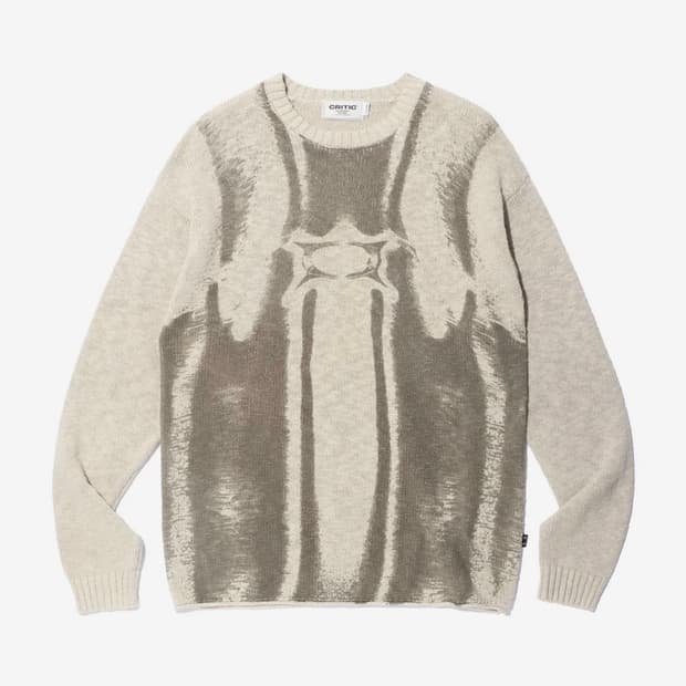 크리틱 VINTAGE WORMHOLE LONG SLEEVE KNIT I 