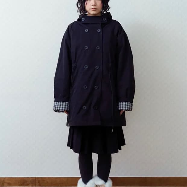 오피쉬 개횬 야상 클로버튼 패딩 블랙