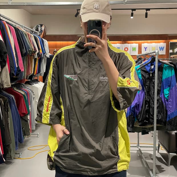 빈티지 하프 반집업 아노락 자켓  