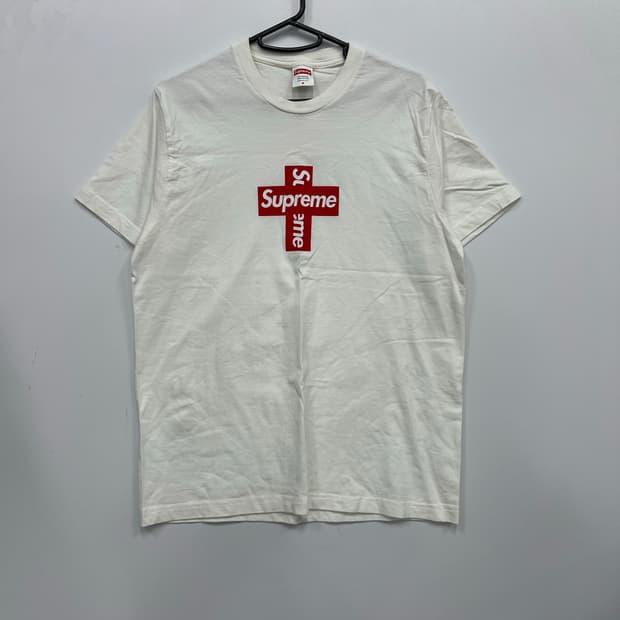 슈프림 흰색 반팔티