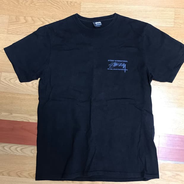 스투시 반팔 블랙 M