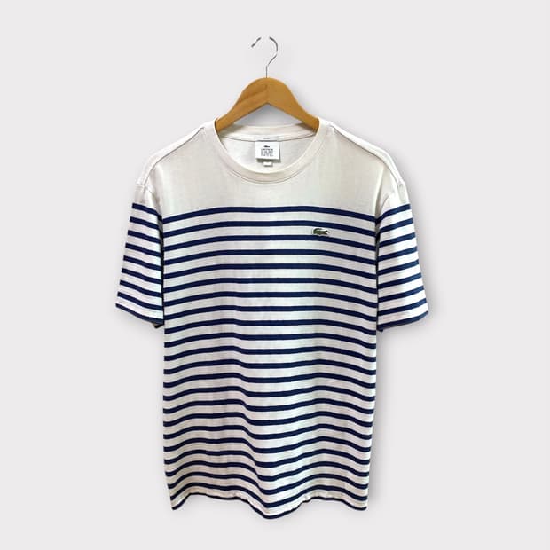 라코스테 스트라이프 모던 크루넥 티셔츠 S-M