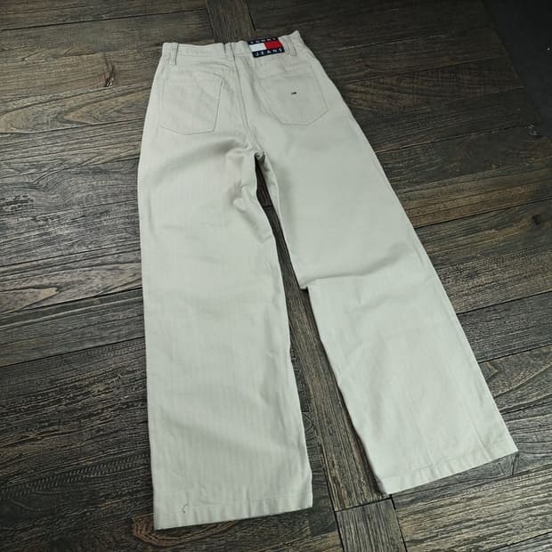 [타미힐피거] 로고 자수 와이드 코튼 팬츠 M19014