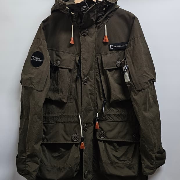 내셔널지오그래픽 포켓 야상 후드자켓 L