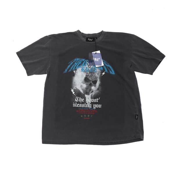 RDVZ 미사용 스컬 밴드 피그먼트 티셔츠 size L