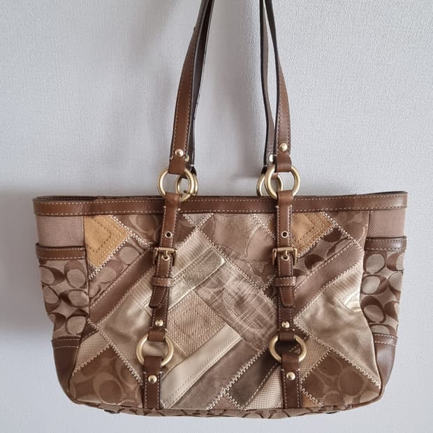 빈티지 코치 브라운 숄더백