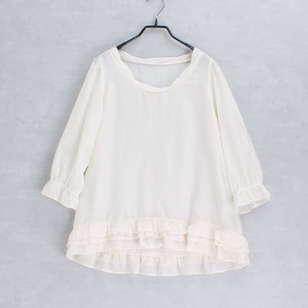 UNITED ARROWS GLR silk blend top
