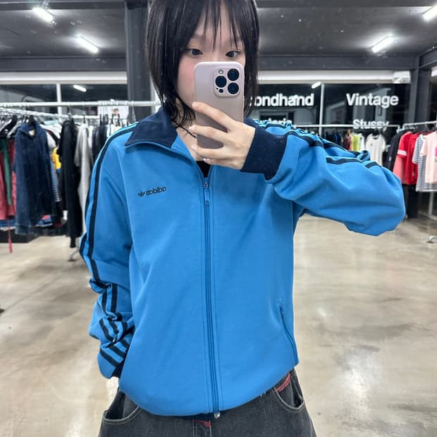 아디다스 올드스쿨 베켄바우어 블루네이비 트랙탑 재킷