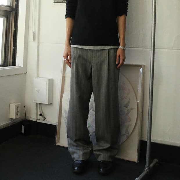 빈티지 핀스트라이프 트라우저 