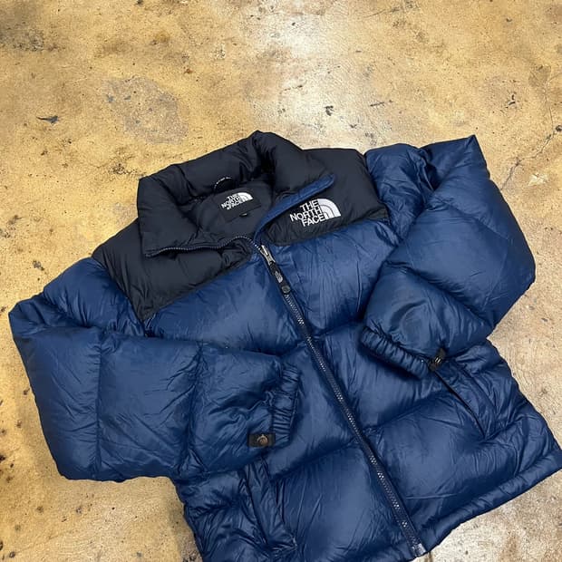노스페이스 네이비 눕시 숏패딩 85