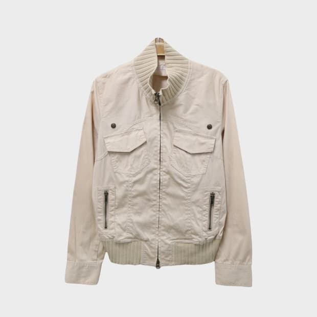 ELLEPLANETE 딸기우유 하이넥 블루종 63603