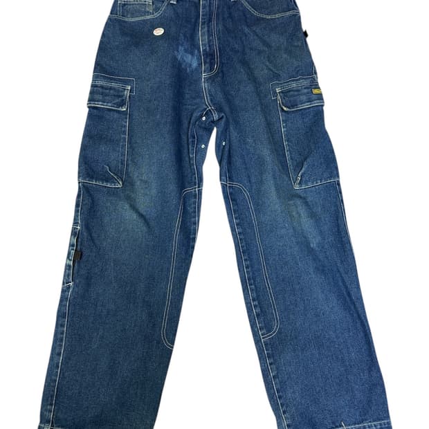 빈티지 90s 반스 스케이트 VANS 카고 헤비 데님  L