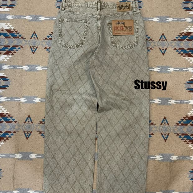 [30] 스투시 퀼티드 데님 빅 올 진 빈티지 워시