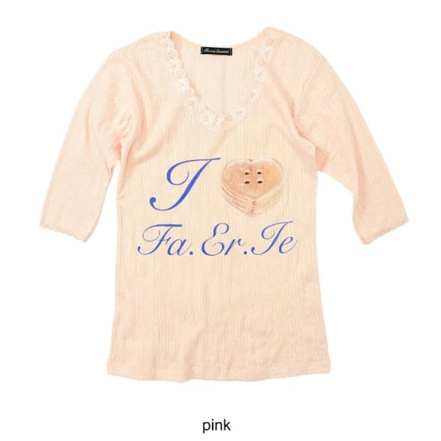 fa.er.ie lace T-shirt (pink)