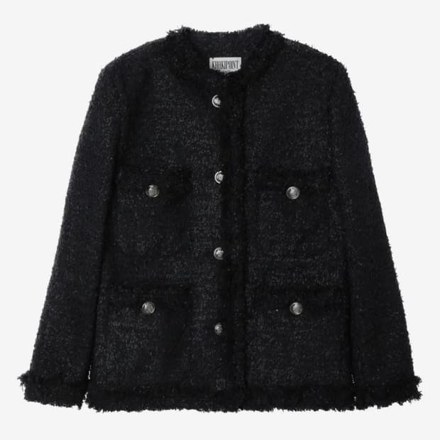 카키포인트 앤티크 트위드 블랙